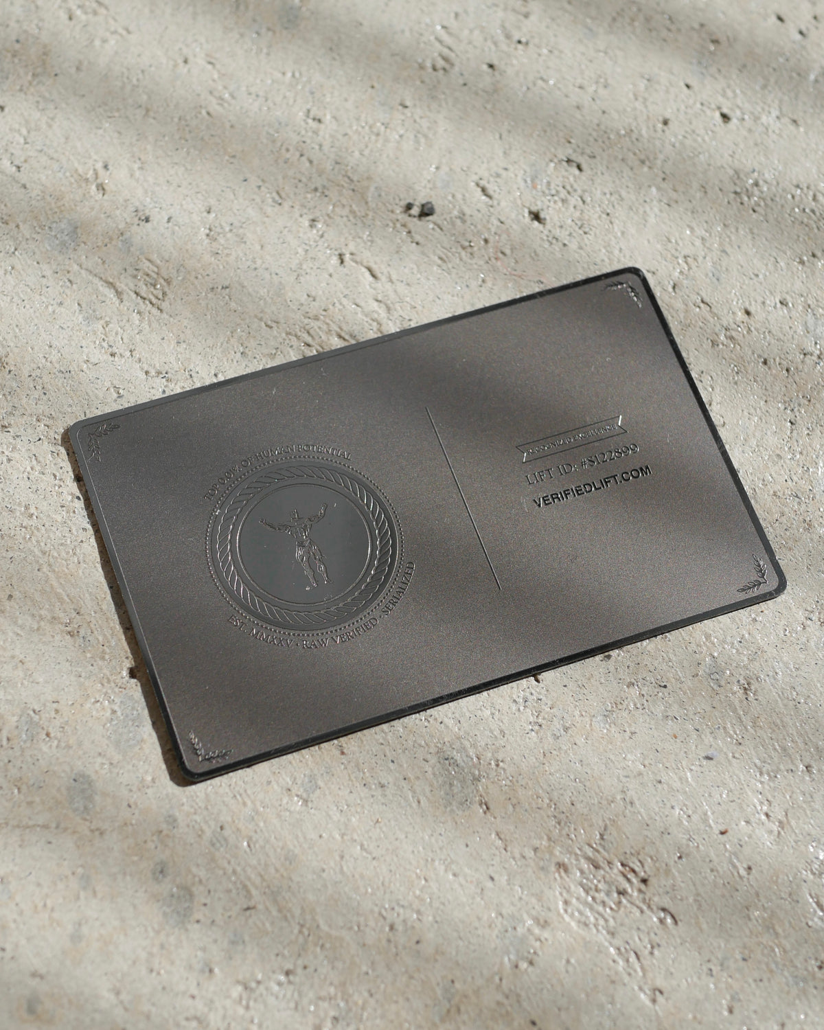 315 LB Bench Steel Verification Card
